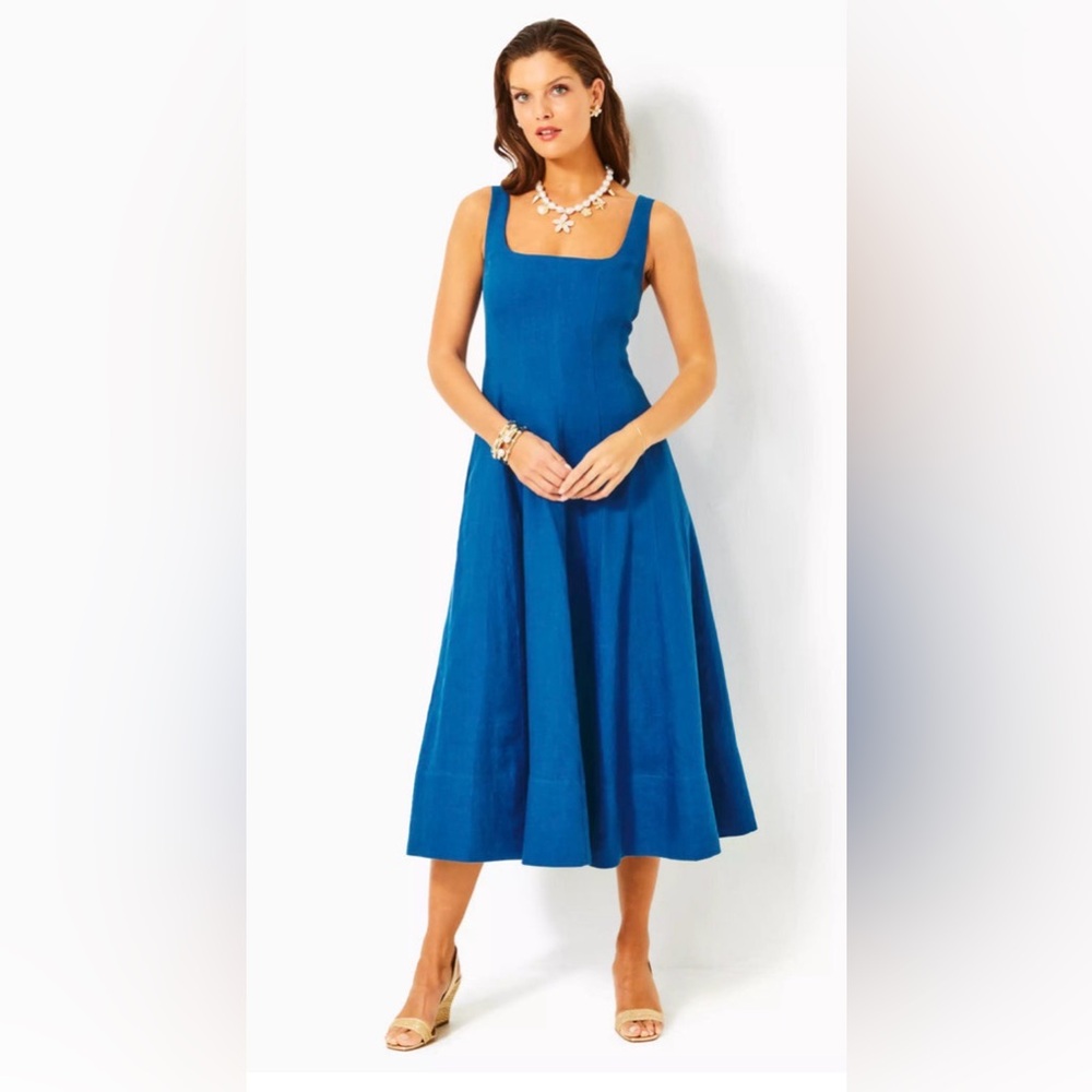 Lilly Pulitzer Calina dress in the color Barton Blue